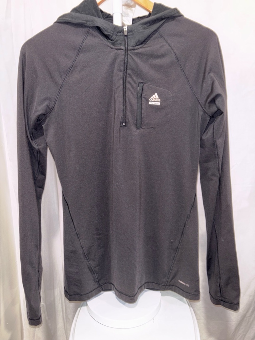 adidas Black Performance TechFit Half-Zip Pullover
